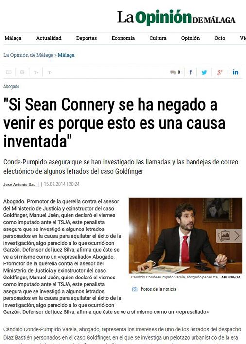 Cándido Conde-Pumpido en La Opión de Málaga