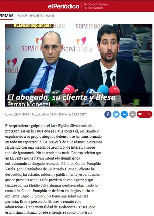Cándido Conde-Pumpido en en El Periódico